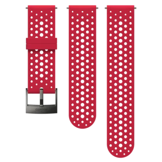 Atmungsaktives rotes Silikon-Zubehör-Uhrenarmband 24 mm