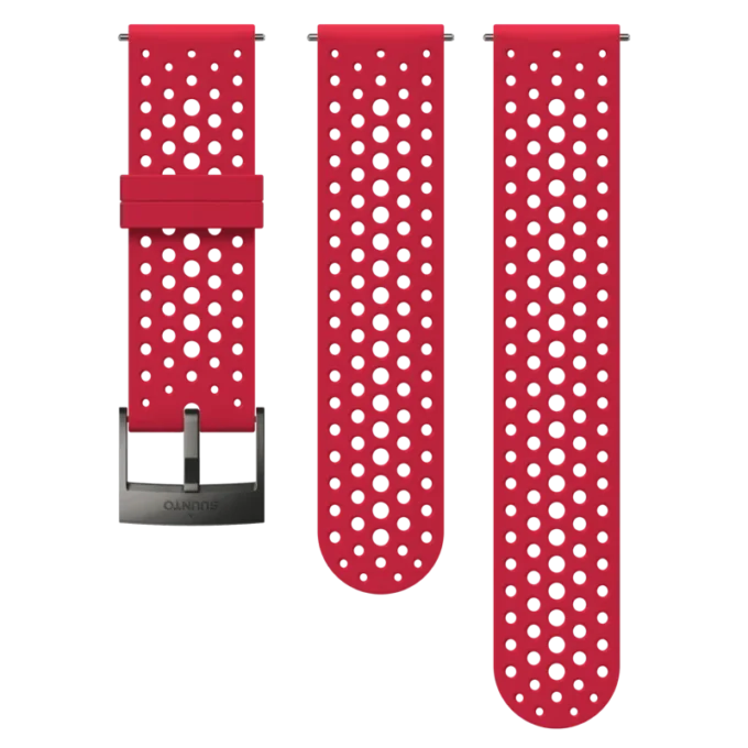 Atmungsaktives rotes Silikon-Zubehör-Uhrenarmband 24 mm Atmungsaktives rotes Silikon-Zubehör-Uhrenarmband 24 mm