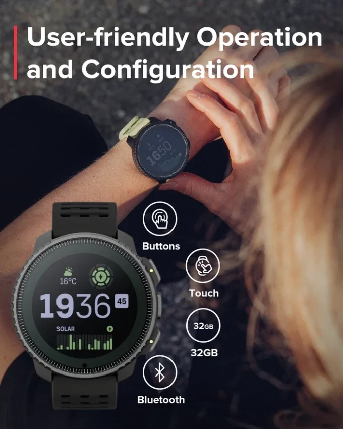 Überholte Suunto Vertical Solar, komplett in All Black