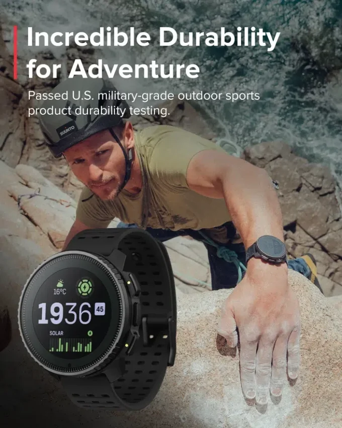 Überholte Suunto Vertical Solar, komplett in All Black