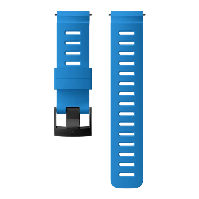 Blaues 24-mm-Silikonarmband von Suunto, speziell für das Tauchen entwickelt Blaues 24-mm-Silikonarmband von Suunto, speziell für das Tauchen entwickelt