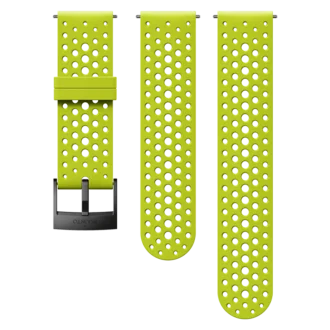 Limettengrünes 24-mm-Silikonarmband für Suunto-Uhren für intensives Training
