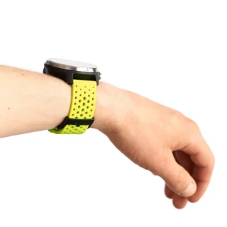 Limettengrünes 24-mm-Silikonarmband für Suunto-Uhren für intensives Training