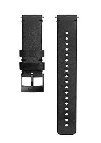 Schwarzes 24-mm-Suunto-Lederarmband für den urbanen Look