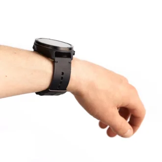Schwarzes 24-mm-Suunto-Lederarmband für den urbanen Look