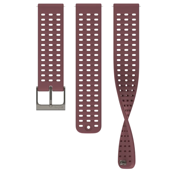 Suunto 22 mm Athletic 2 Silikonarmband, Dark Ruby, S+M Suunto 22 mm Athletic 2 Silikonarmband, Dark Ruby, S+M
