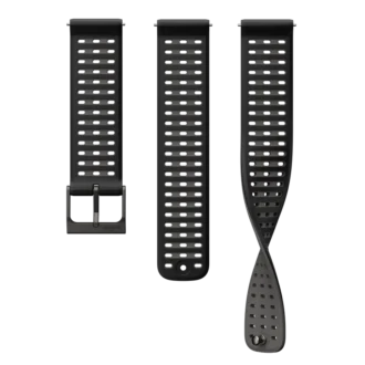 Suunto 22 mm Athletic 9 Silikonarmband, schwarz, S+M