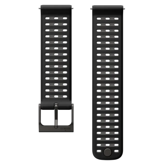 Suunto 22 mm Athletic 9 Silikonarmband, schwarz, S+M Suunto 22 mm Athletic 9 Silikonarmband, schwarz, S+M