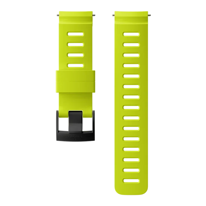 Suunto 24-mm-Armband für Tauchausrüstung 1 aus Silikon, limettengrün-schwarz, Größe M Suunto 24-mm-Armband für Tauchausrüstung 1 aus Silikon, limettengrün-schwarz, Größe M