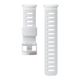 Suunto 24-mm-Silikonarmband „Dive 1“, weiß-stahlfarben, Größe M