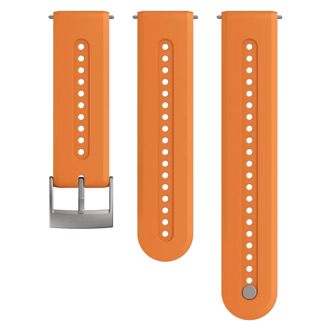 Suunto 24 mm Sportarmband 7 aus Silikon, Granite Orange, Größe S+M Suunto 24 mm Sportarmband 7 aus Silikon, Granite Orange, Größe S+M