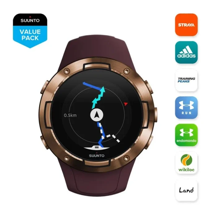 Suunto 5 Burgundy Copper – kompakte GPS-Sportuhr mit hervorragender Akkulaufzeit