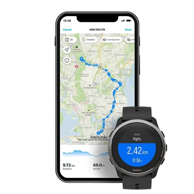 Suunto 5 Peak Black – leichte Multisportuhr für Training, Erkundungen und Wohlbefinden