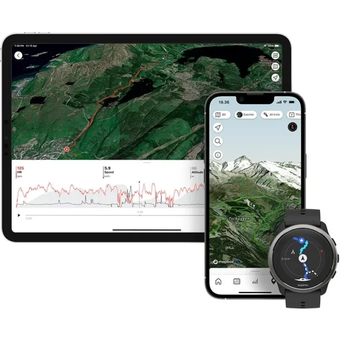 Suunto 5 Peak Black – leichte Multisportuhr für Training, Erkundungen und Wohlbefinden