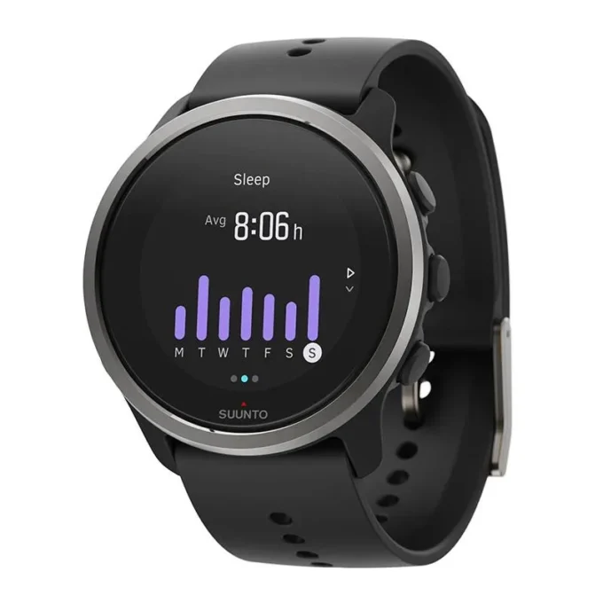 Suunto 5 Peak Black – leichte Multisportuhr für Training, Erkundungen und Wohlbefinden