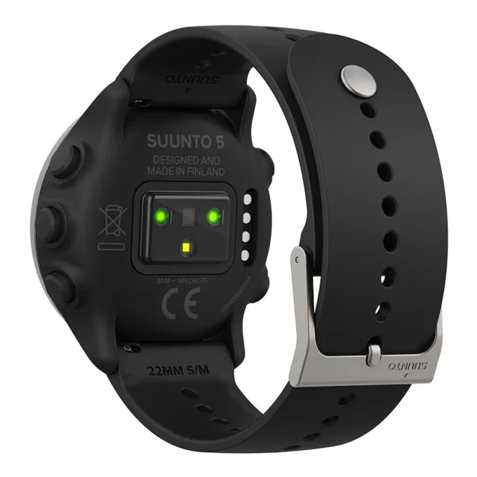 Suunto 5 Peak Black – leichte Multisportuhr für Training, Erkundungen und Wohlbefinden