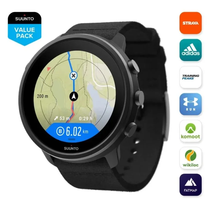 Suunto 7 mattschwarz Titan – Smartwatch mit vielseitigen Sportfunktionen Suunto 7 mattschwarz Titan – Smartwatch mit vielseitigen Sportfunktionen