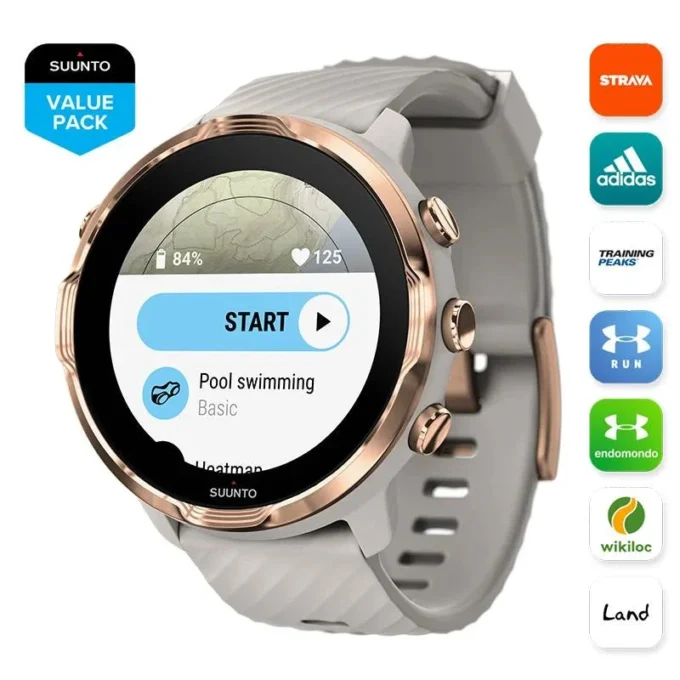 Suunto 7 Sandstone Rosegold – Smartwatch mit vielseitiger Sportfunktionalität Suunto 7 Sandstone Rosegold – Smartwatch mit vielseitiger Sportfunktionalität