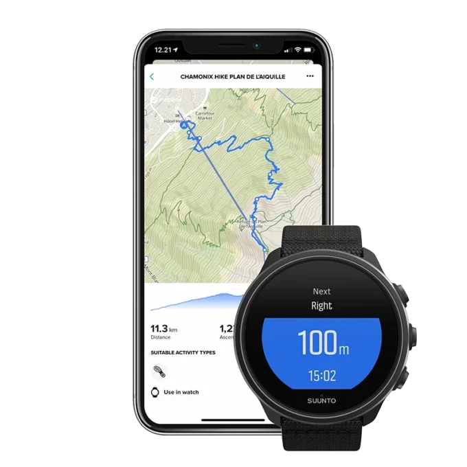 Suunto 9 Baro Charcoal Black Titan – robuste GPS-Uhr