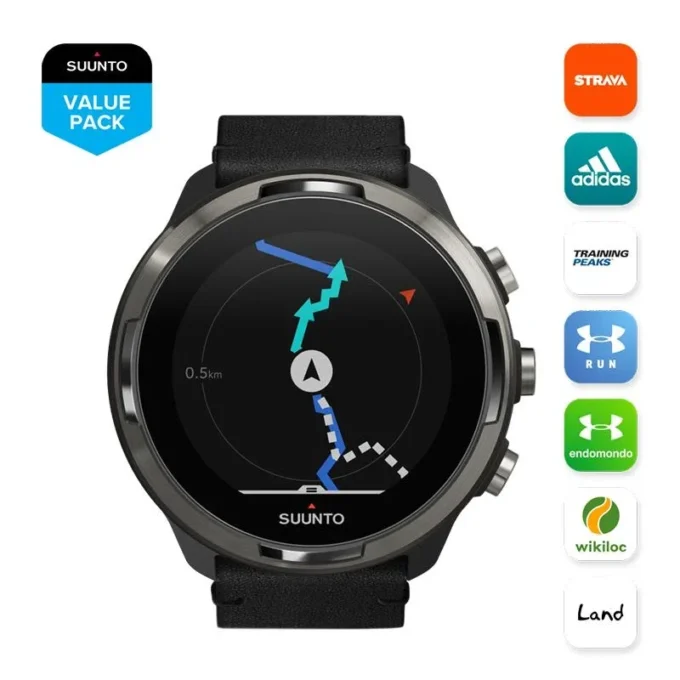 Suunto 9 Baro Titanium Leder Suunto 9 Baro Titanium Leder