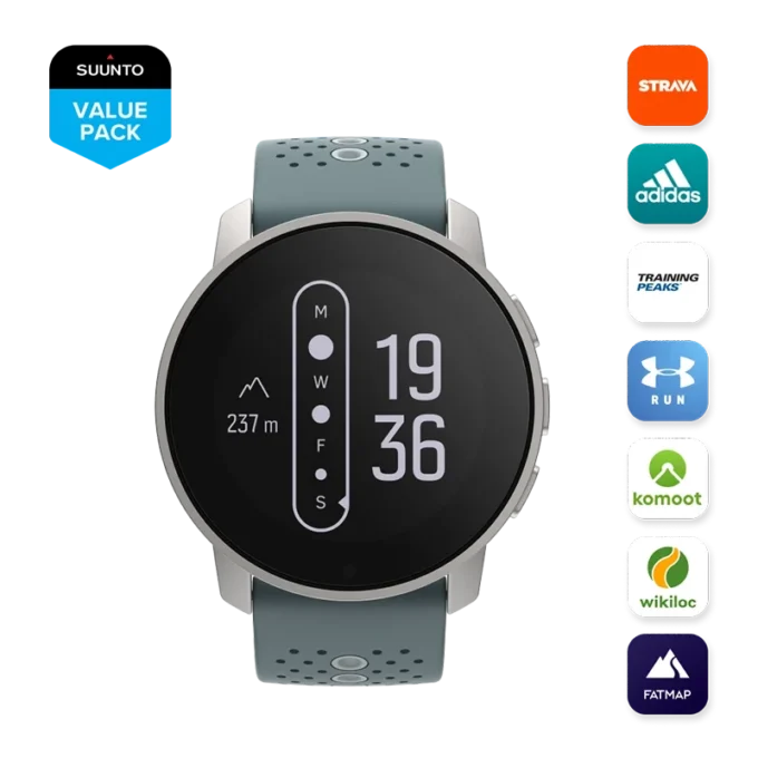 Suunto 9 Peak Moss Grey – ultradünne, kleine, robuste GPS-Sportuhr