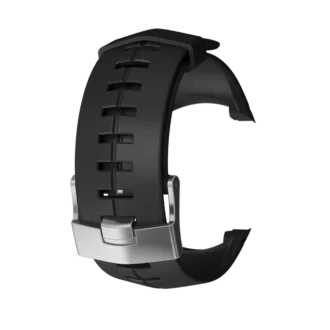 Suunto DX Armband-Set aus schwarzem Silikon mit silberner Schnalle