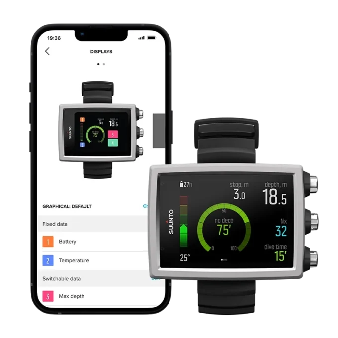 Suunto EON Core Lime Tauchcomputer mit Farbdisplay und großen Ziffern