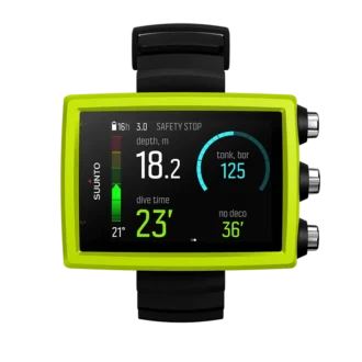 Suunto EON Core Lime Tauchcomputer mit Farbdisplay und großen Ziffern