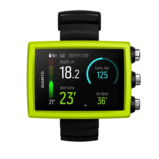 Suunto EON Core Lime Tauchcomputer mit Farbdisplay und großen Ziffern
