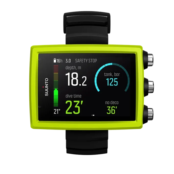 Suunto EON Core Lime Tauchcomputer mit Farbdisplay und großen Ziffern