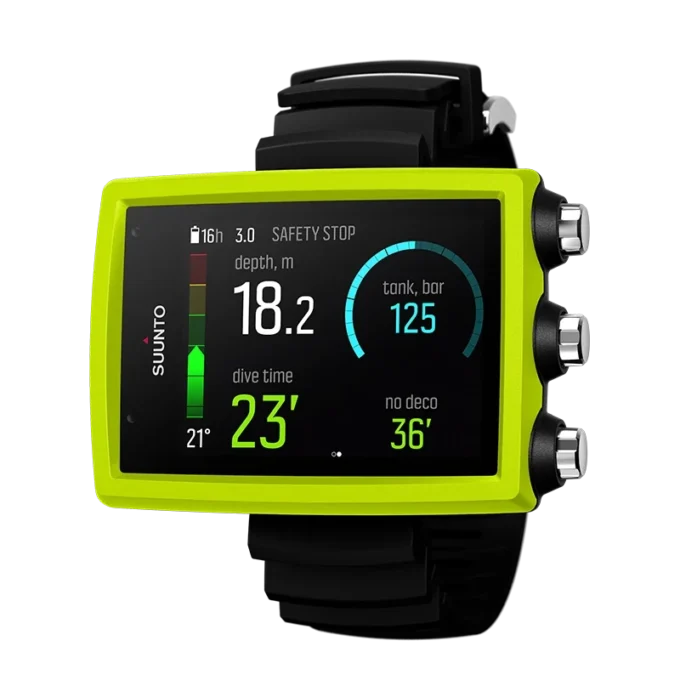 Suunto EON Core Lime Tauchcomputer mit Farbdisplay und großen Ziffern