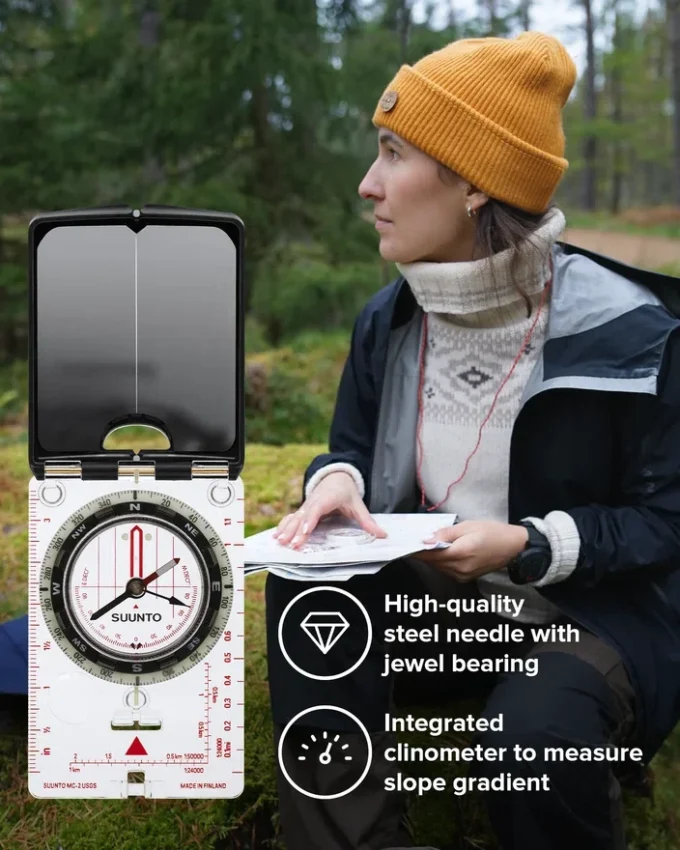Suunto MC-2 NH USGS Spiegelkompass für Bergabenteuer