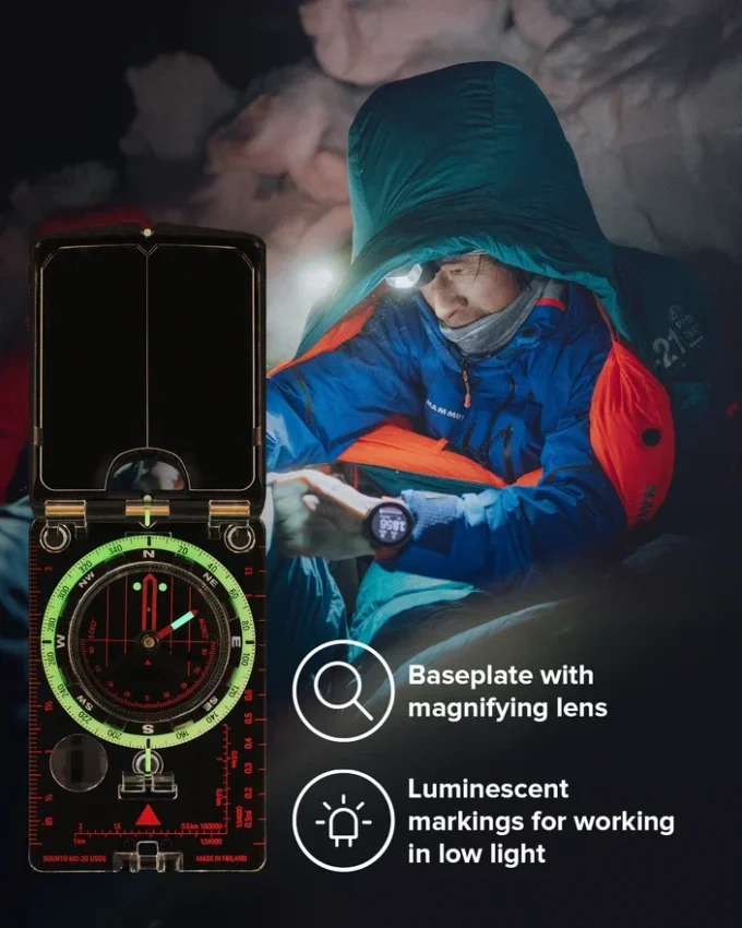 Suunto MC-2 NH USGS Spiegelkompass für Bergabenteuer