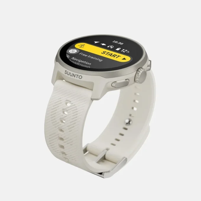 Suunto Run Frost Grey mit Silikonarmband