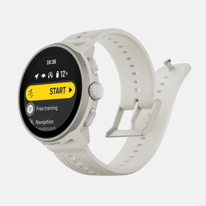 Suunto Run Frost Grey mit Silikonarmband
