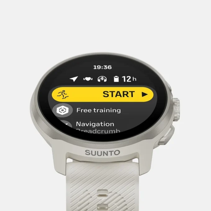 Suunto Run Frost Grey mit Silikonarmband
