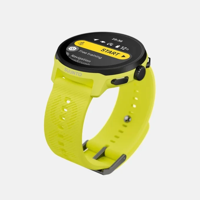 Suunto Run in Limette mit Silikonarmband