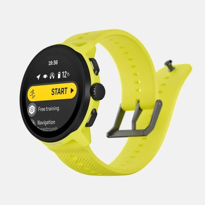 Suunto Run in Limette mit Silikonarmband
