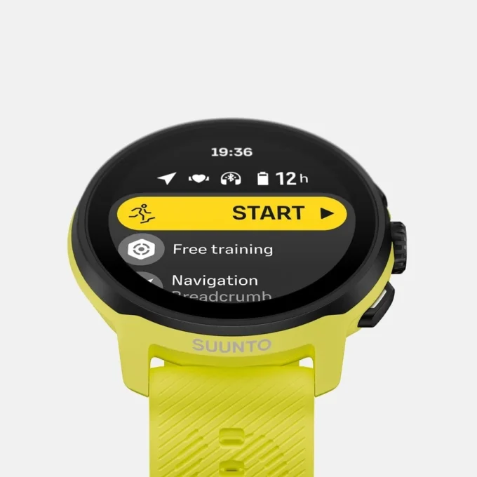 Suunto Run in Limette mit Silikonarmband