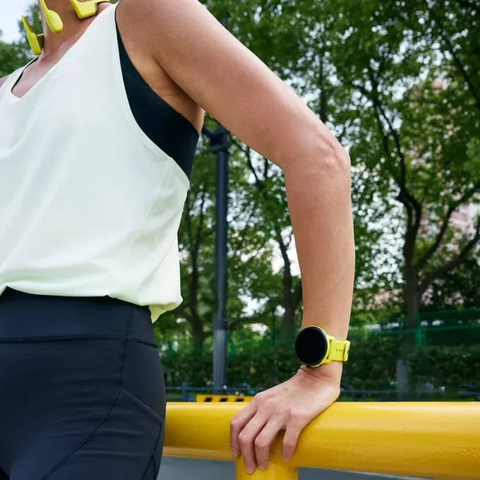 Suunto Run in Limette mit Silikonarmband