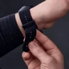 Ultraweiches schwarzes Mikrofaser-Zubehör-Uhrenarmband für Sport und Stil Ultraweiches schwarzes Mikrofaser-Zubehör-Uhrenarmband für Sport und Stil