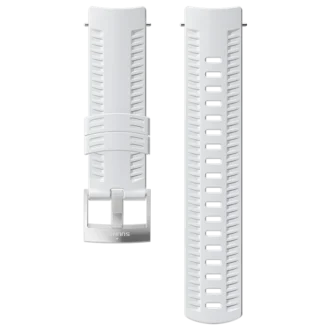Weißes 24-mm-integriertes Suunto-Silikonarmband für Sport